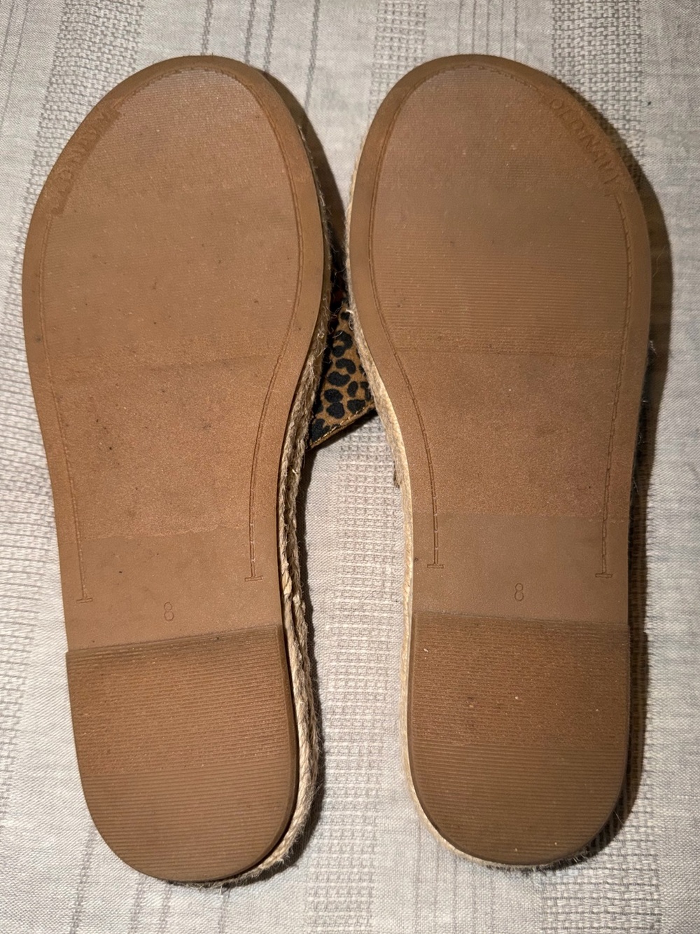 Old Navy Leopard Print Espadrille Slides Sandals Sz 8 - Picture 9 of 9